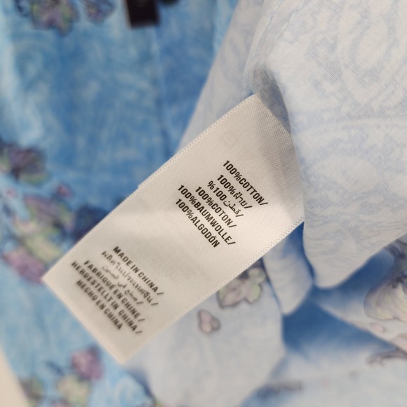 Lords of Harlech Scott Paisley Vines Blue Shirt Button Up Size Small NWT - Picture 4 of 7